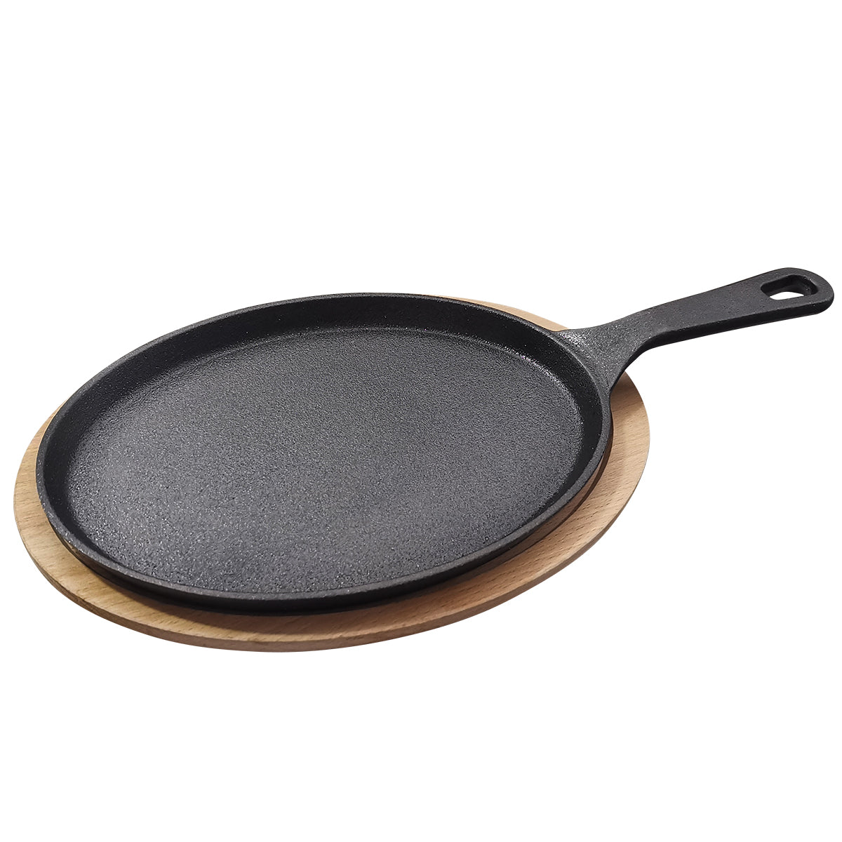14-5/8 in. Pre-seasoned Cast Iron Fajita Pan Set – Carolina Cooker