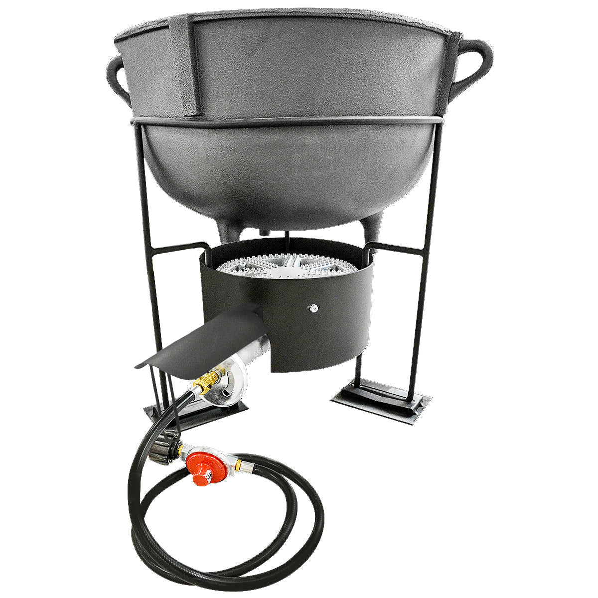 10 Gallon Pre-seasoned Cast Iron Stew Pot with Burner Stand