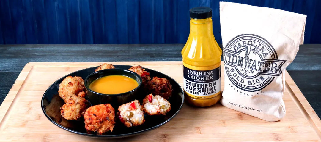 Shrimp and Tidewater Grain Carolina Gold Rice Croquettes
