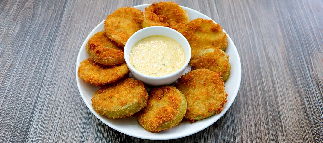 Fried Green Tomatoes with Remoulade Dipping Sauce