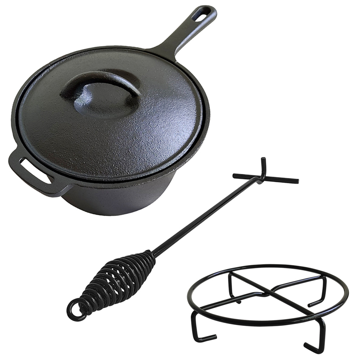 7PC CAST IRON CAMP COOKWARE SET
