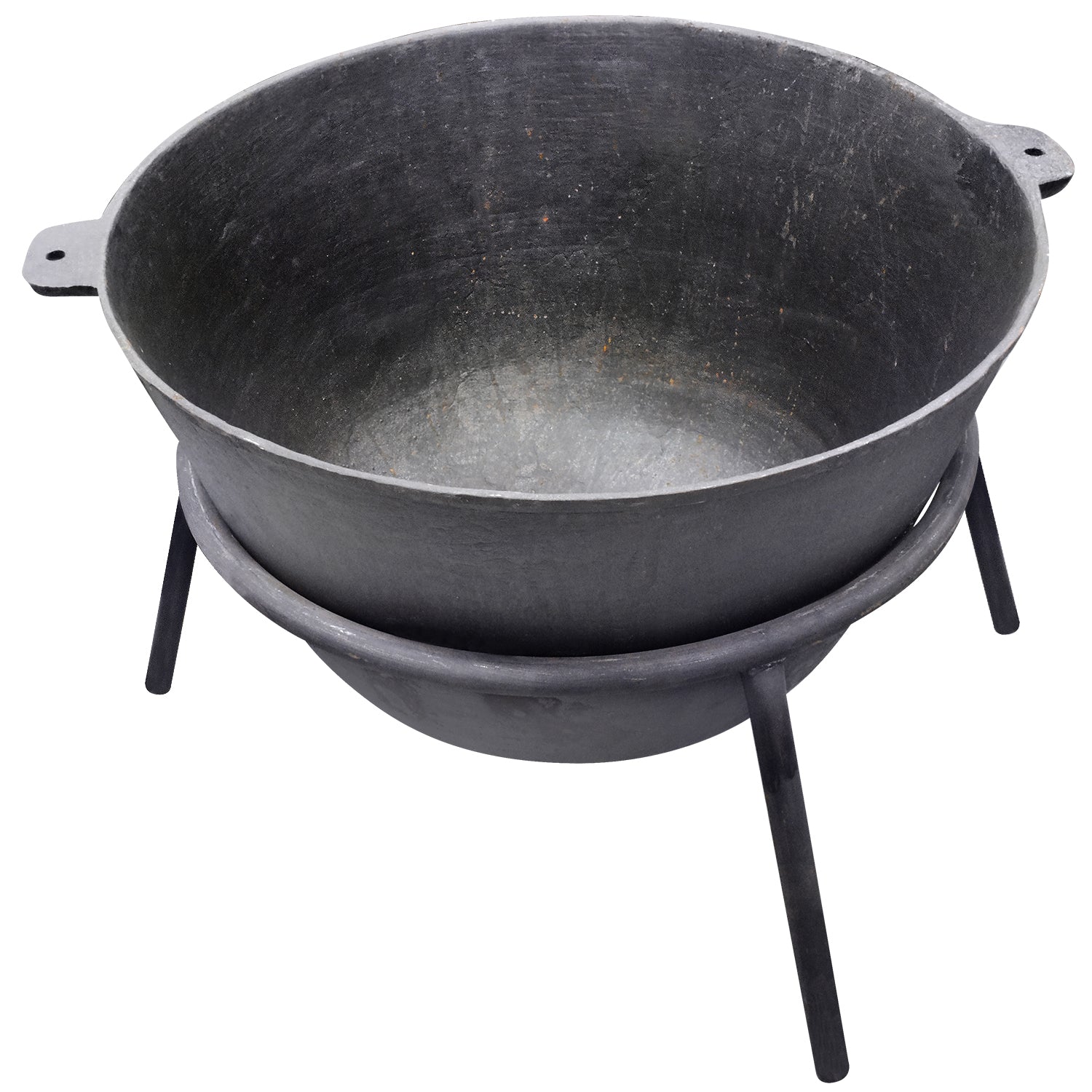 40GAL CAST IRON STEW POT & STAND