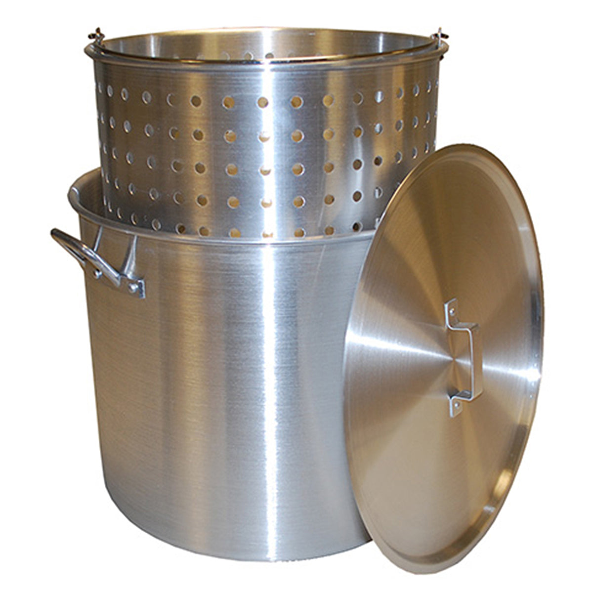 80QT STOCK POT W/ LID & BASKET