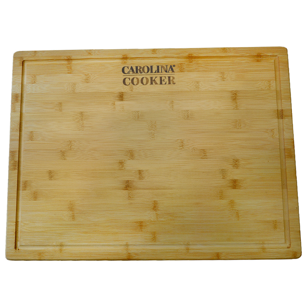 L BAMBOO CUTTING BOARD W/ LOGO