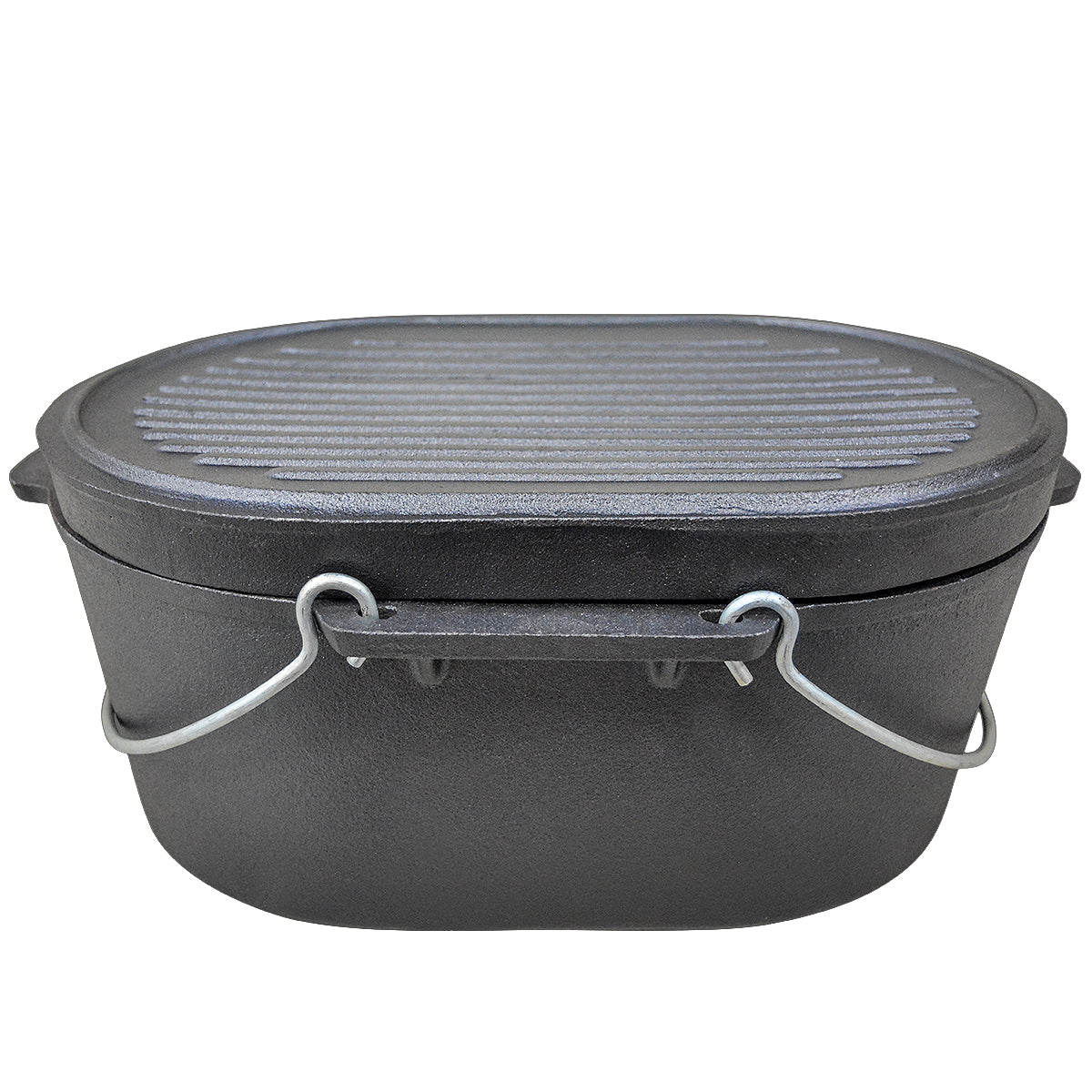12QT OVALCAST IRON ROASTER W/