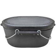 12QT OVALCAST IRON ROASTER W/