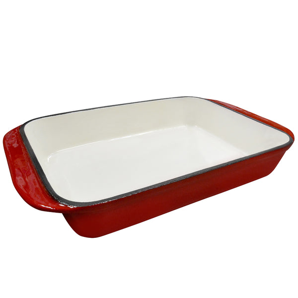 12 in. x 8.5 in. Enamel Cast Iron Casserole Pan