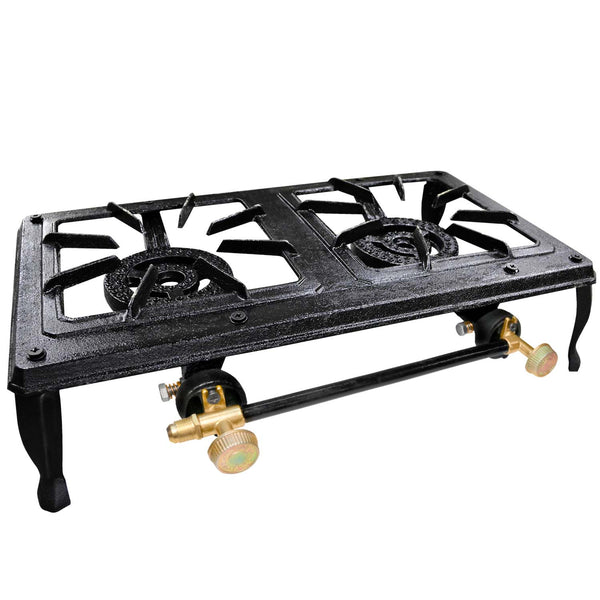 Double Burner Cast Iron Gas Stove