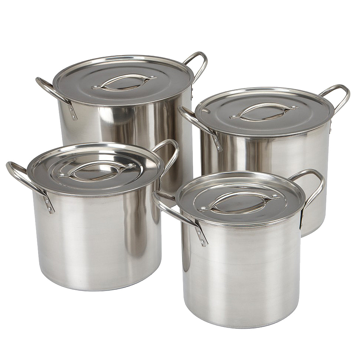 4PC SS STOCK POT SET W/ LIDS