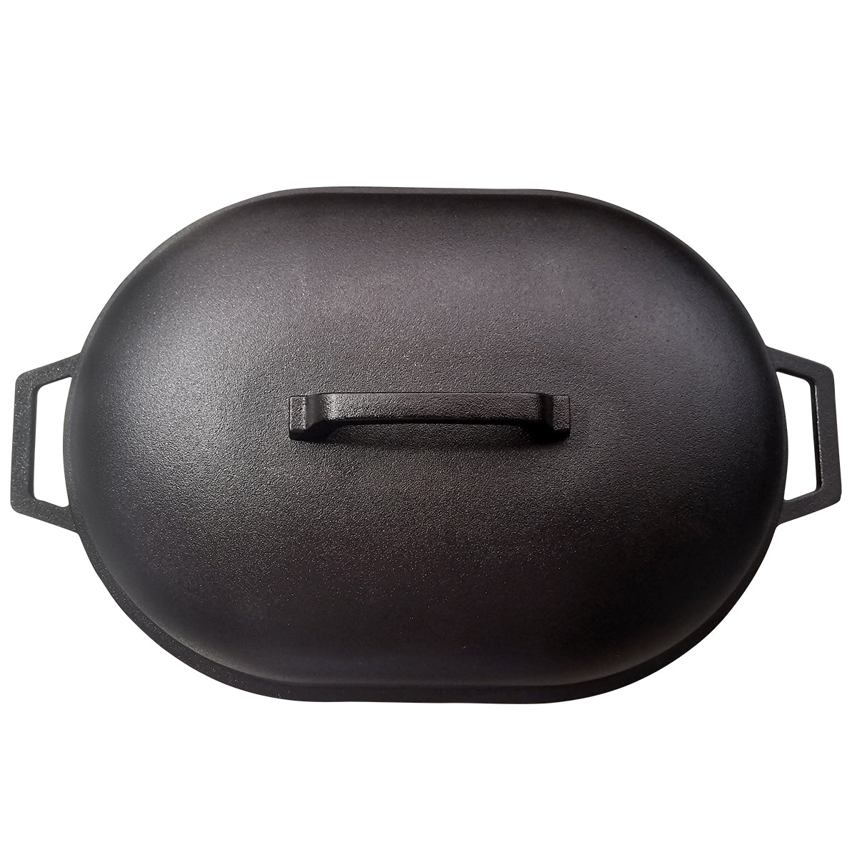 10QT OVAL CAST IRON ROASTER W/
