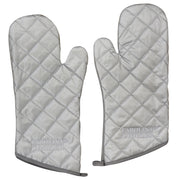 OVEN MITTS PAIR GRAY W/ LOGO