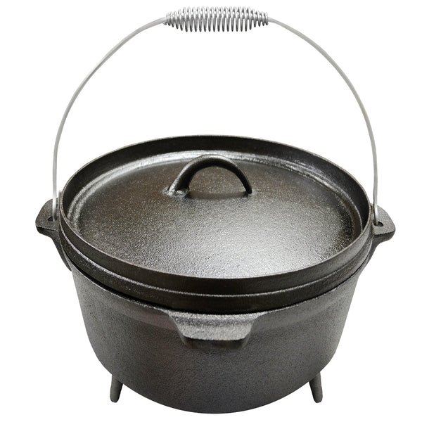 9 Quart Pre-seasoned Cast Iron Dutch Oven with Legs