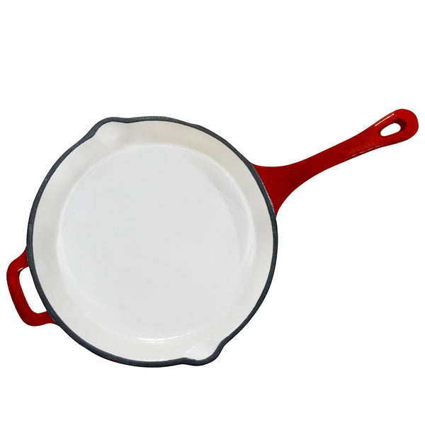 Round Enamel Cast Iron Skillet, 10"