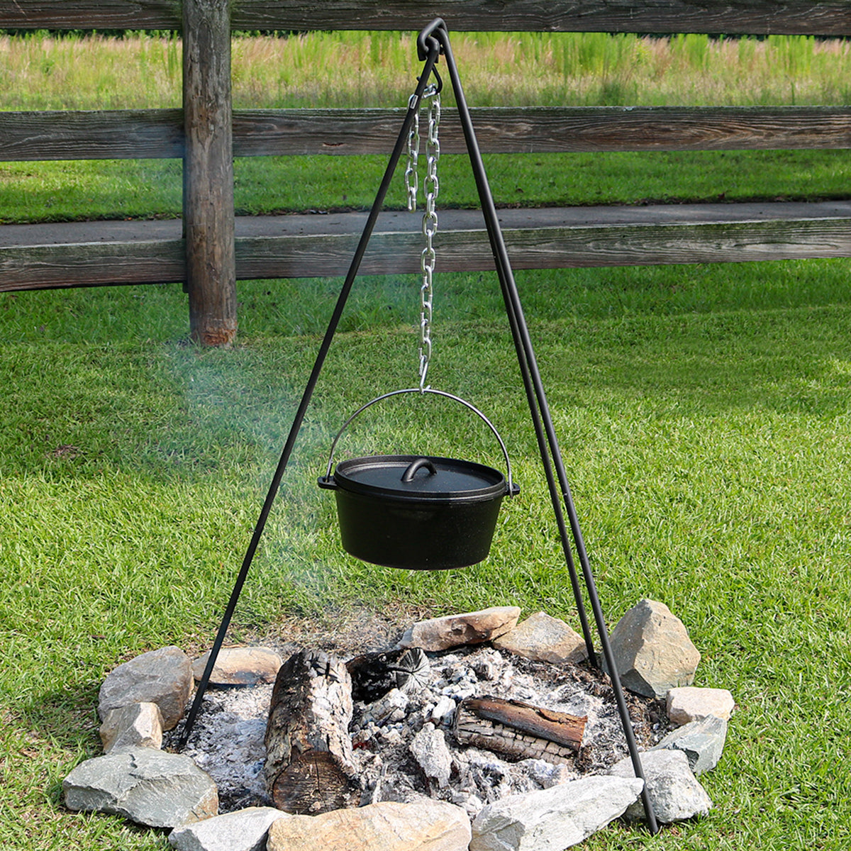 48 in. Outdoor Cooking Tripod Stand – Carolina Cooker