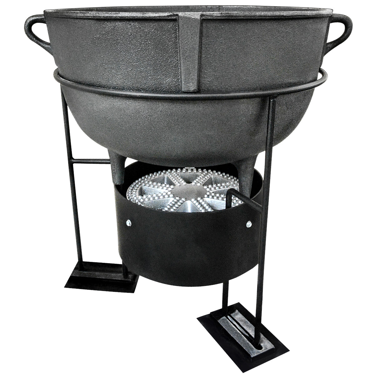 10 Gallon Pre-seasoned Cast Iron Stew Pot with Burner Stand