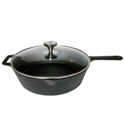 12" CAST IRON DEEP SKILLET W/