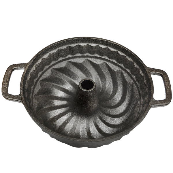 Pre-seasoned Cast Iron Fluted Cake Pan - 12 Cup