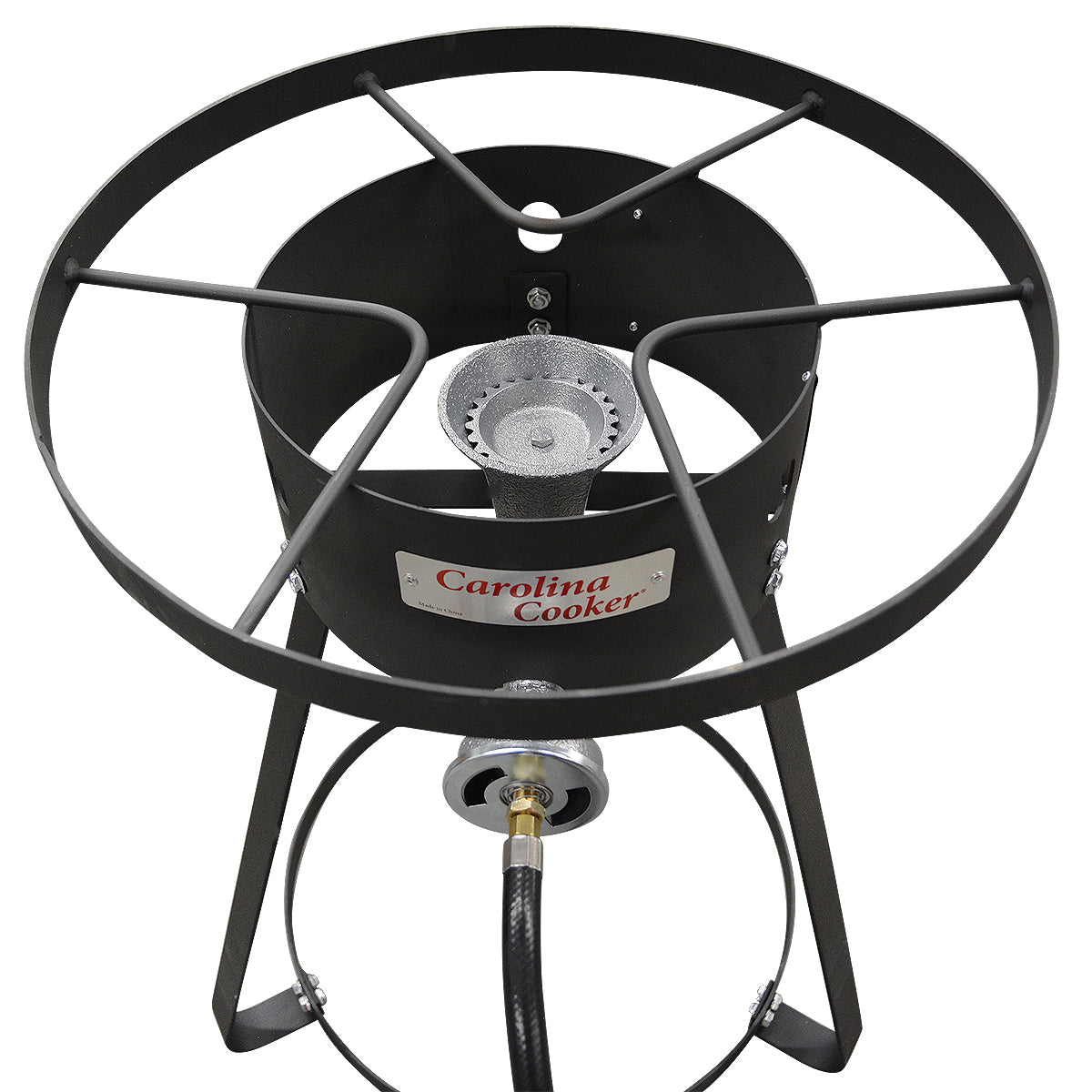 22 in. Steel Fryer Stand with Cast Iron Burner and Safety Ring