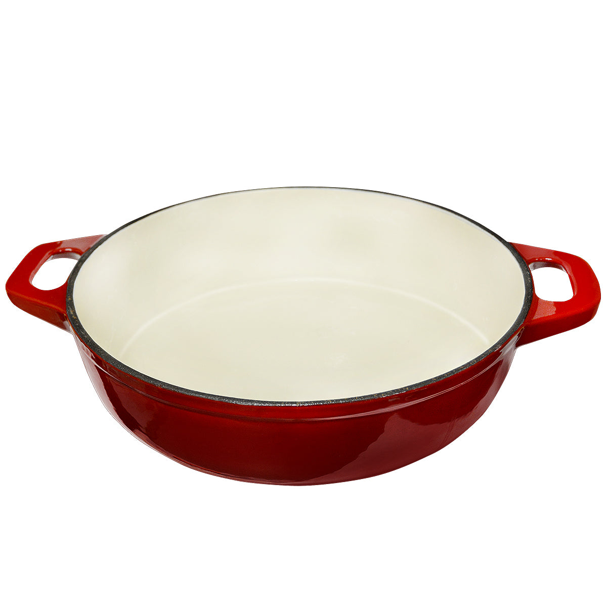 4QT RND CAST IRON CASSEROLE W/