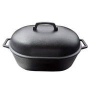 10QT OVAL CAST IRON ROASTER W/