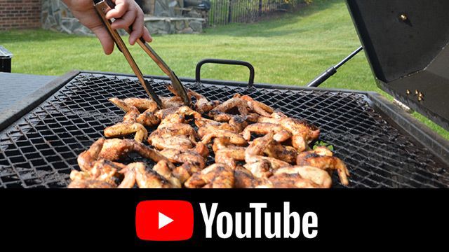 Chicken Wings on BBQ Cooker Video