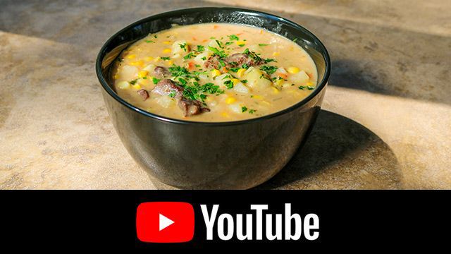 Dove Breast And Corn Chowder Video