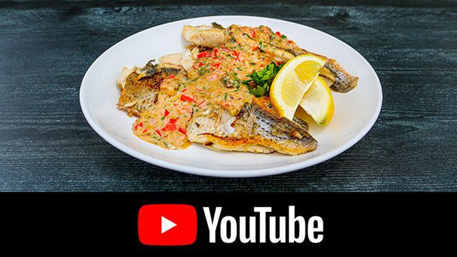 Pan Seared Striped Bass with Lemon Sauce Recipe Video