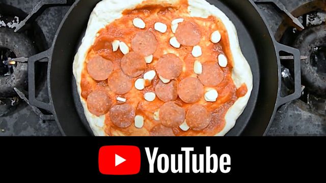 Skillet Pepperoni Pizza Recipe Video